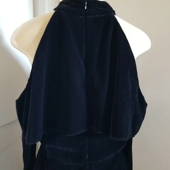 Zara black velvet  off shoulder holiday dress large - Picture 8 of 15
